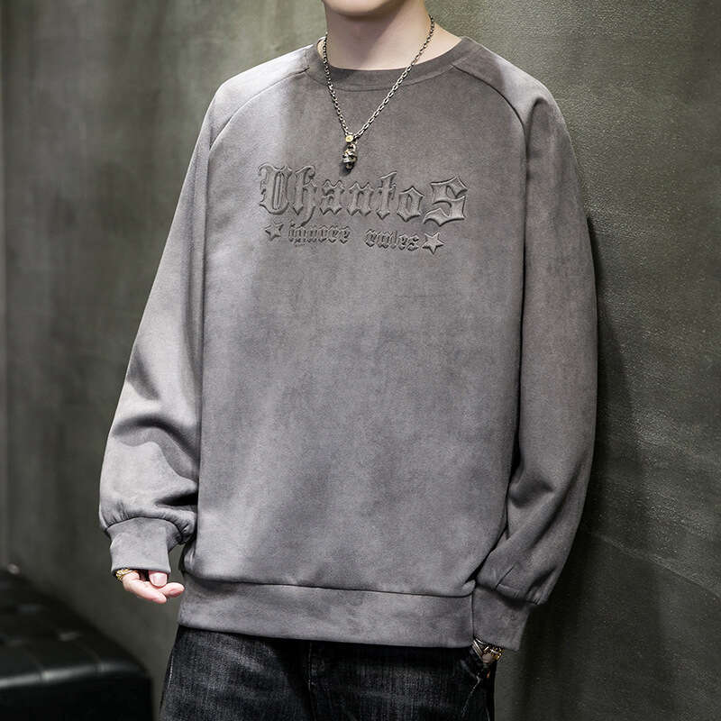Suede Hoodie 2024 New Trendy Brand Loose Fit with Spring Base, Casual Top, Long Sleeved T-shirt for Men Polo Hoodie Hoodies Designer Women Zip Up Hood