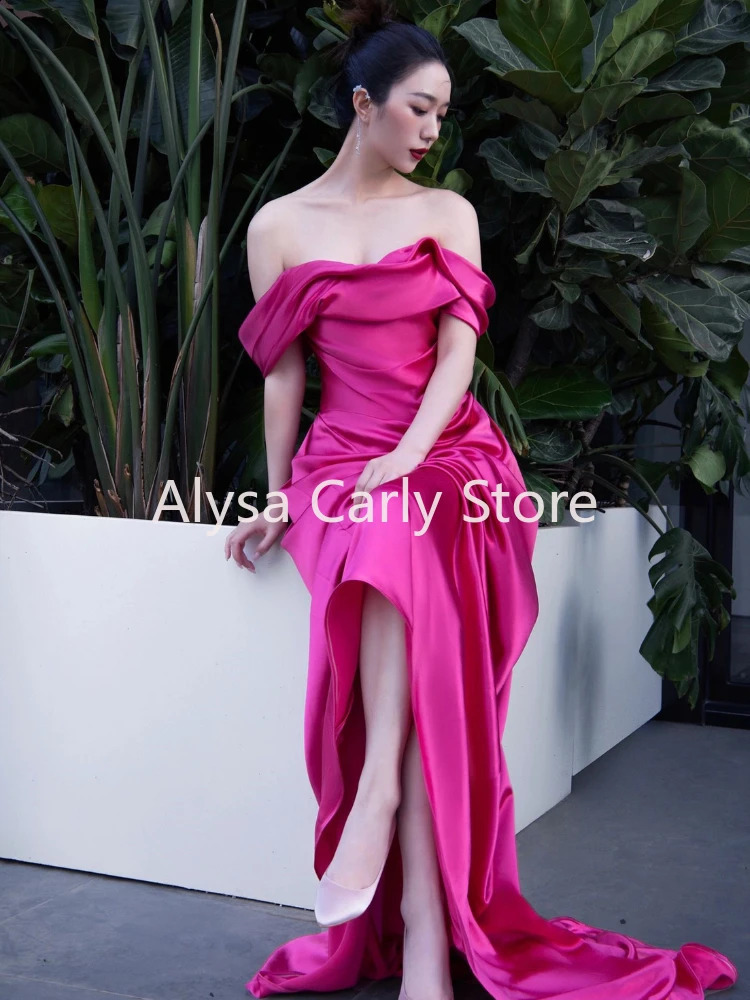 Wedding Elegant Party Dresses for Women Autumn Casual Evening Korean Style Midi Dress Female Slash Neck Vintage Dresses 240726