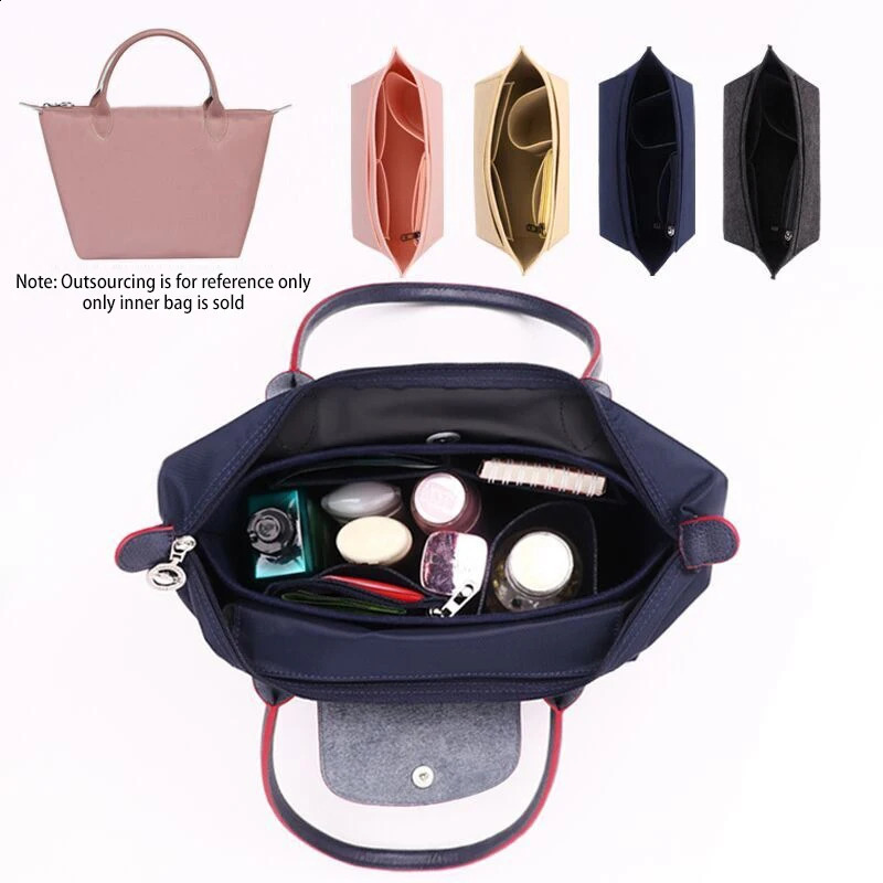 Multi-Pocket Felt Insert Purse Handbag er Portable Travel Cosmetic Bags Make up Storage Bag Support 240726 b2e6 4