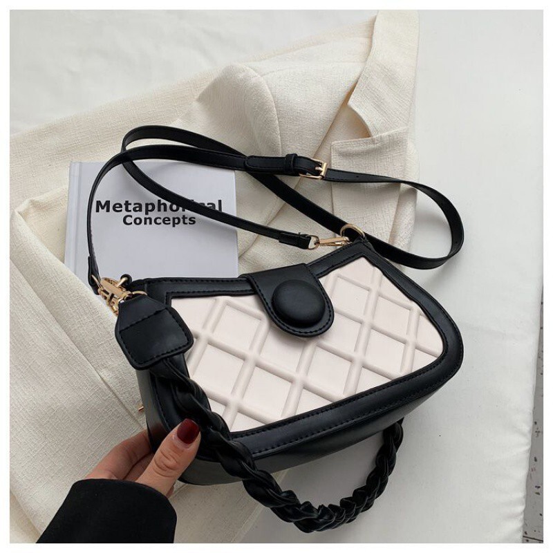 Ify2023 niche French diamond grid high-end texture light luxury fashion versatile single shoulder crossbody armpit bag #48 swissmilitary