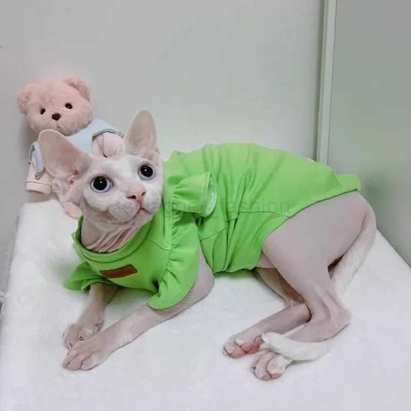 2021 Luxury Sphynx Cat Clothes Summer Dog Fancy Dress For Hairless Cats Clothing Small French Bulldog Puppy Costume Kittens VestB270726
