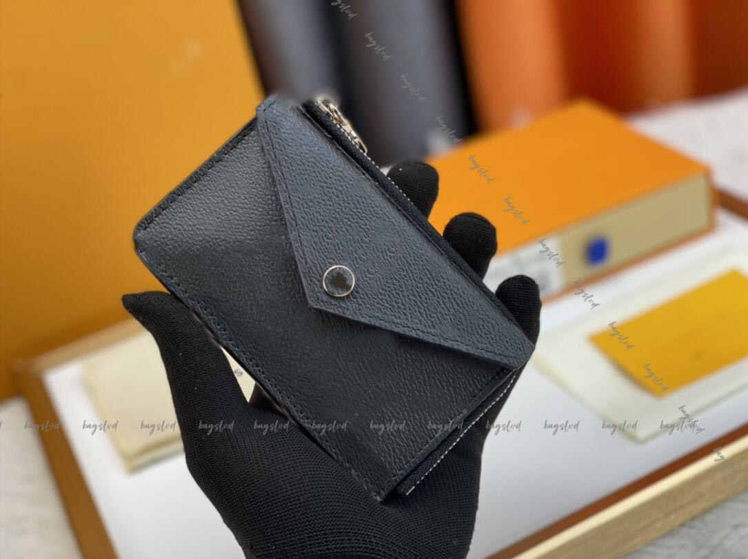Luxury Wallets designer wallet woman Coin Purse card holder Leather chain Purses long women Mens Wallet Retro Classic Clutch Zipper key Card wallet Black with Box