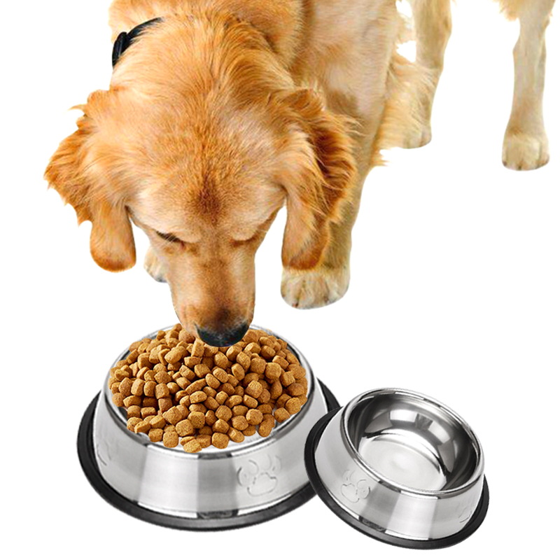 Stainless Steel Anti-Gulping Feeder Safe Washable Pet Food Water Bowl Small Medium Large Dog Slow Eating