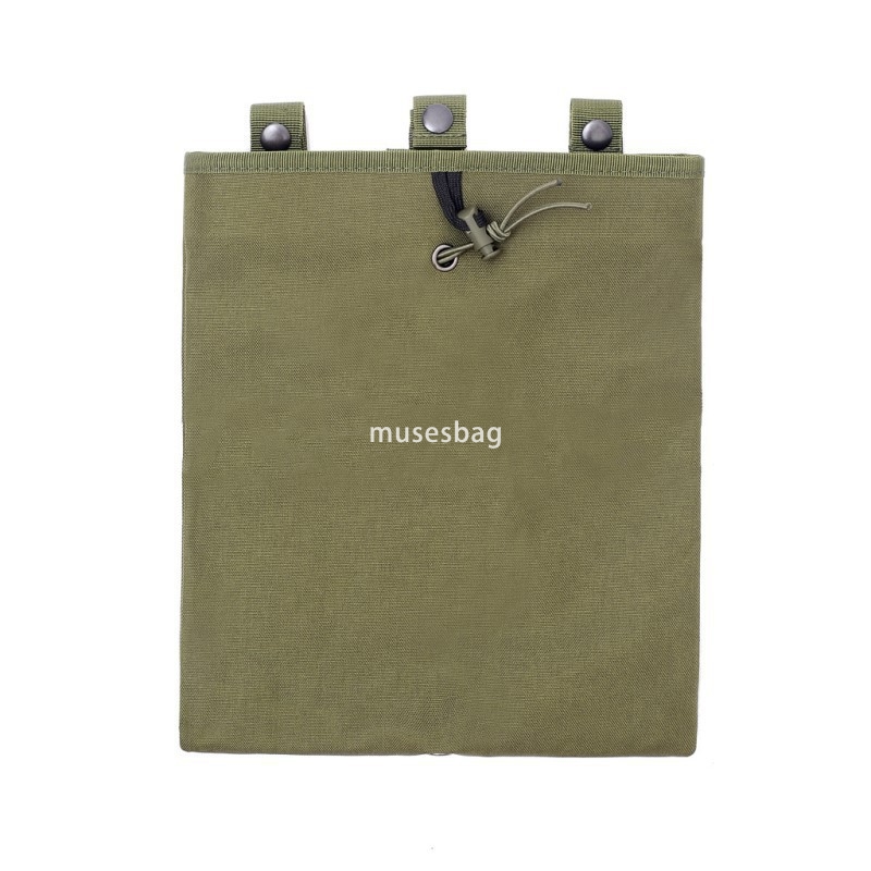 Outdoor tactical large recycling bag Multi-functional debris storage tool bag Camouflage army fan drawstring Fanny pack