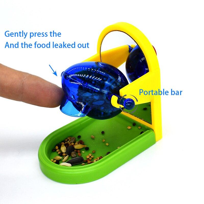 1PCS Pet Bird Toys For Parrots Bird Cage Feeder Foraging Intelligence Fun Training Leaking Food Props Random Color Accessories