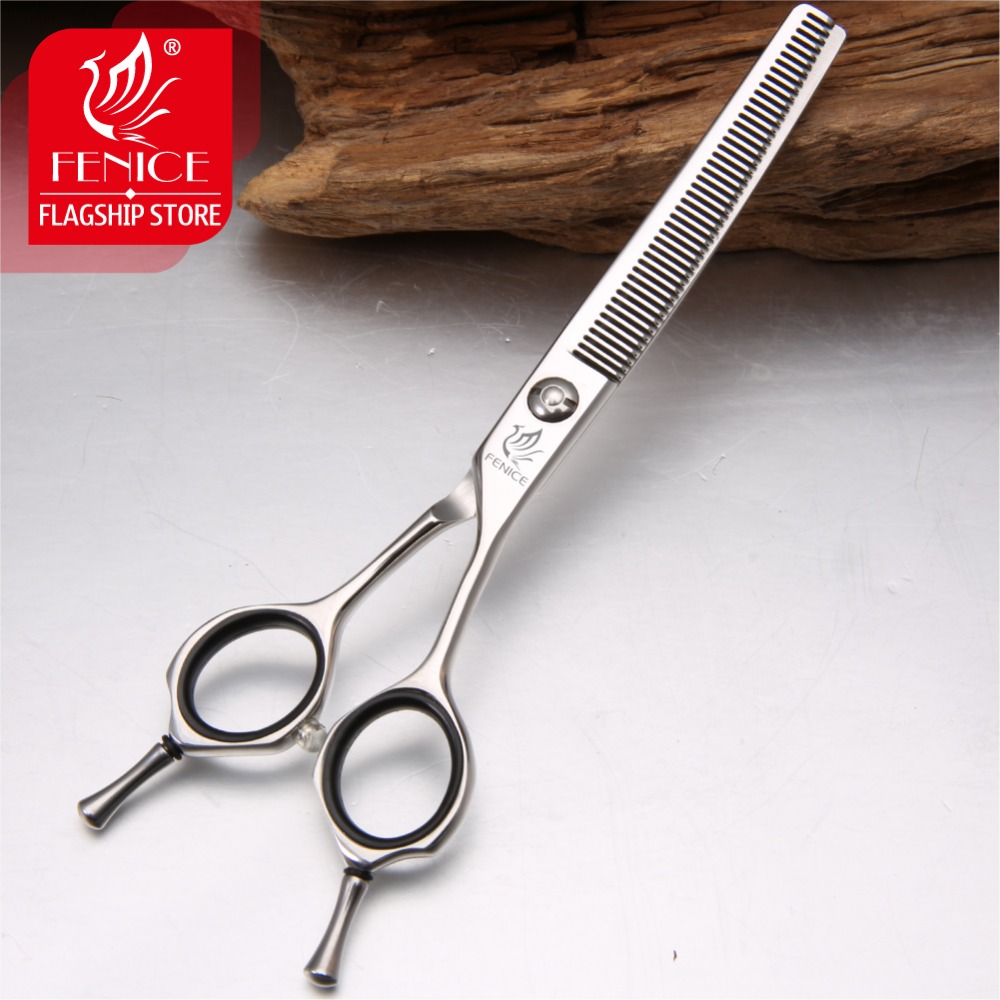 Fenice 6.5 inch high-end Professional Pet dog Grooming Scissors Curved scissors thinning shears Thinning rate about 35%
