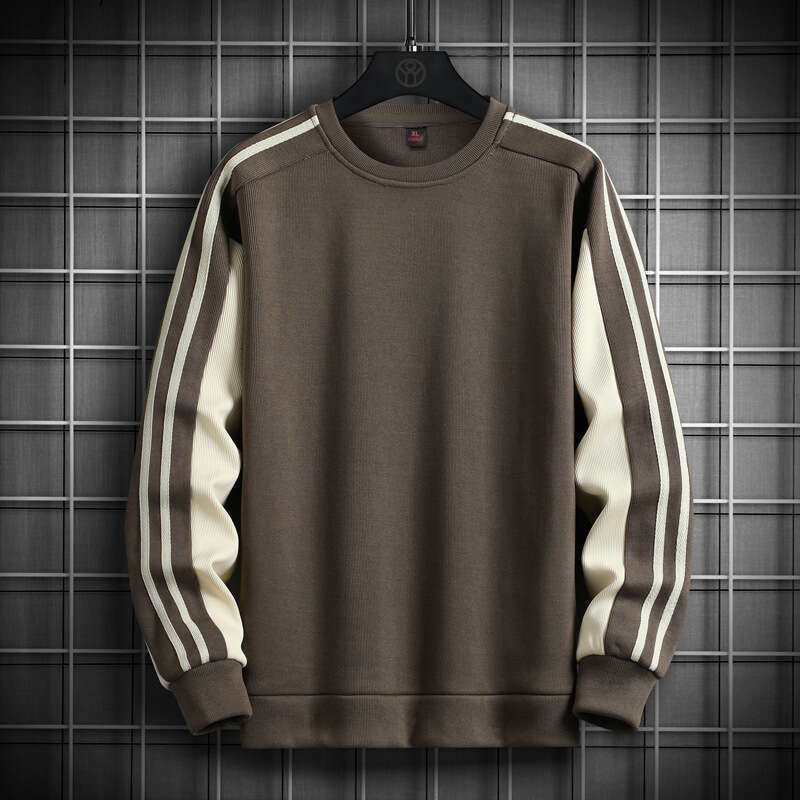 Men's 2024 Spring New Versatile Long Sleeved T-shirt Pullover Round Neck Hoodie Men's Base Shirt Large Size Sweet Outstanding Sweatshirt Wom