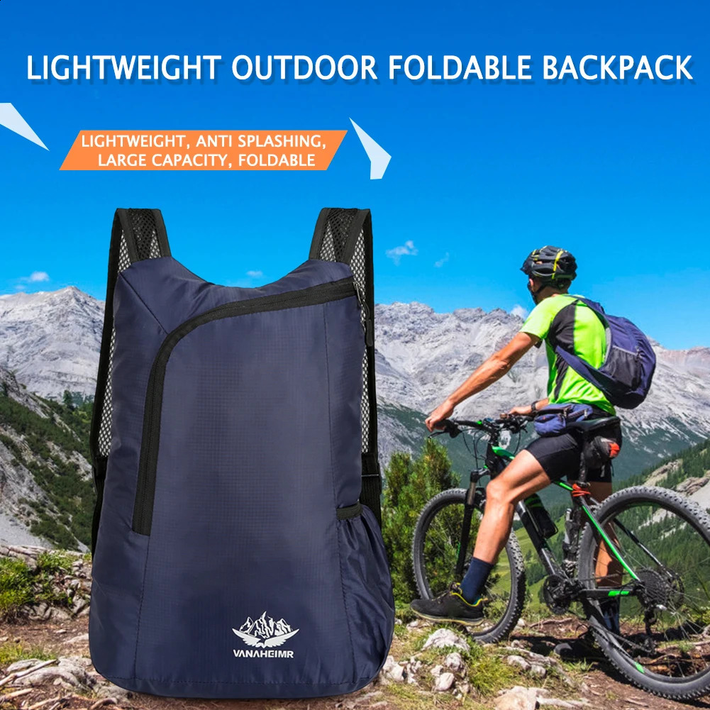 Outdoor Hiking Bag Lightweight Portable Backpack Waterproof Folding Ultralight Pack for Women Men Travelling Sports Daypack 240726