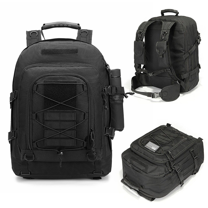 Cross-border hot spot tactical mountaineering backpack 65L large capacity can be expanded waterproof wear-resistant outdoor sports backpack