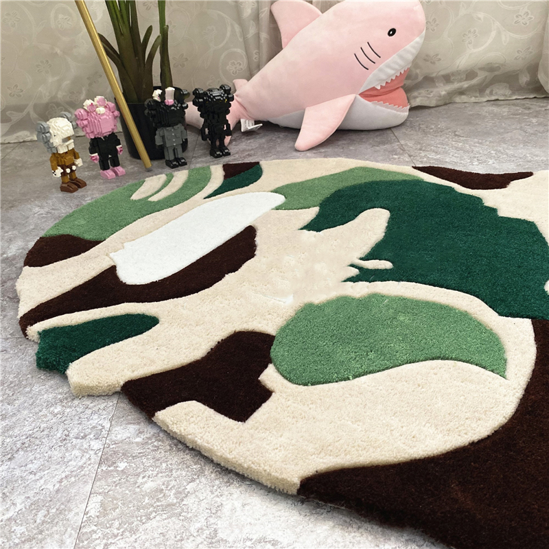 Home Furnishings Artistic Carpet Chimpanzees Head Custom Rug Hypebeast Collection Parlor Bedroom Playroom 3D Handmade Acrylic Yarn Trending Floor Mat 