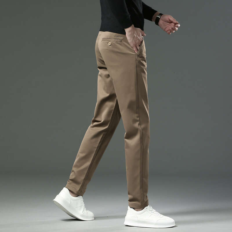 Mens Spring Autumn 2024 New Straight Tube Versatile Loose and Luxurious Business Slim Fit Casual Mens Pants Jeans for Pregnant Women Pants Trousers Ca