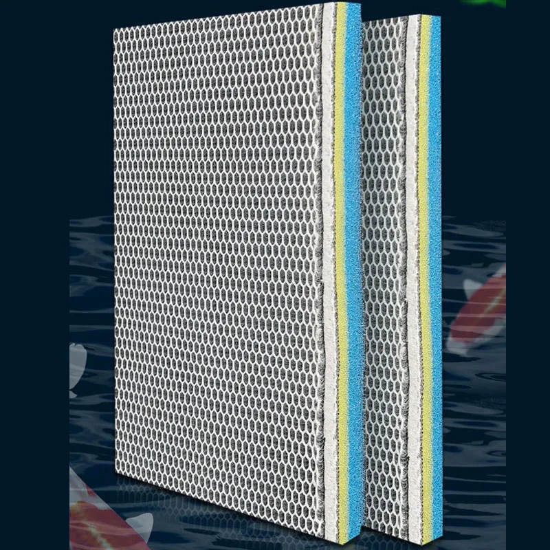9D 9-Layers Aquarium Filter Media Upgraded No Glue Sponge Filter Pads Fish Tank Skimmer koi Pond Filter Cotton Accessories
