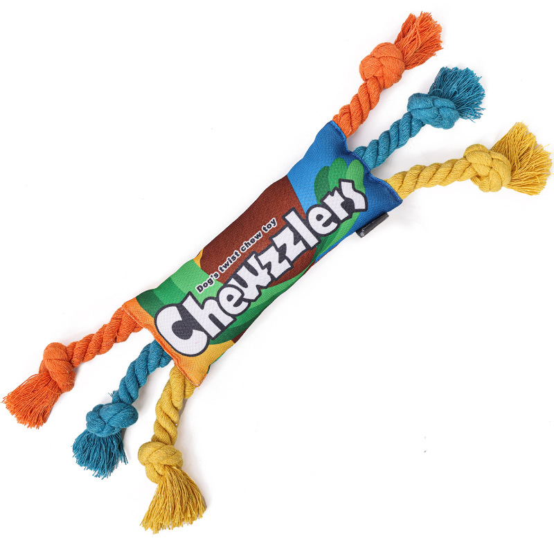 New Pet Dog Toy Rainbow Twist Candy Dog Interactive Noise Squeaky Sound Emitting Pet Toy