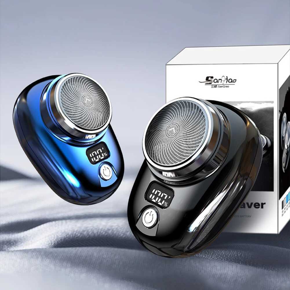 USB charging beard trimmer cordless travel pocket shaver pocket size electric shaver mens facial cleaning shaver W240802