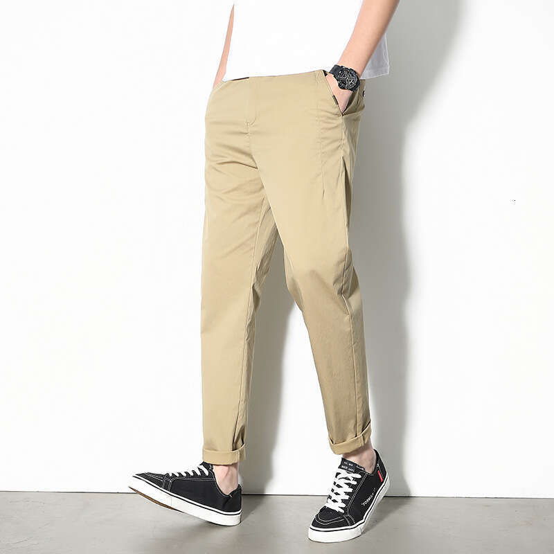 Casual for Men in Summer 2024 Ice Silk Thin Loose Straight Tube Breathable No Ironing Cropped Business Pants Mens Pants Pants Trousers Cartoon