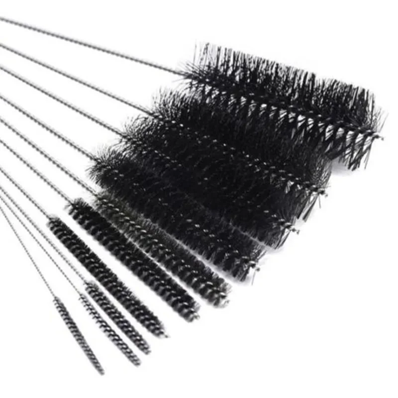 10pcs/set Aquarium Tube Pipe Cleaning Brush Stainless Steel Water Filter Air Tube Flexible Single End Hose Aquarium Accessories