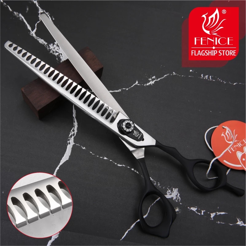 Fenice High Quality Professional 7 7.5 inch pet grooming scissors for dogs cutting thinner shears scissors