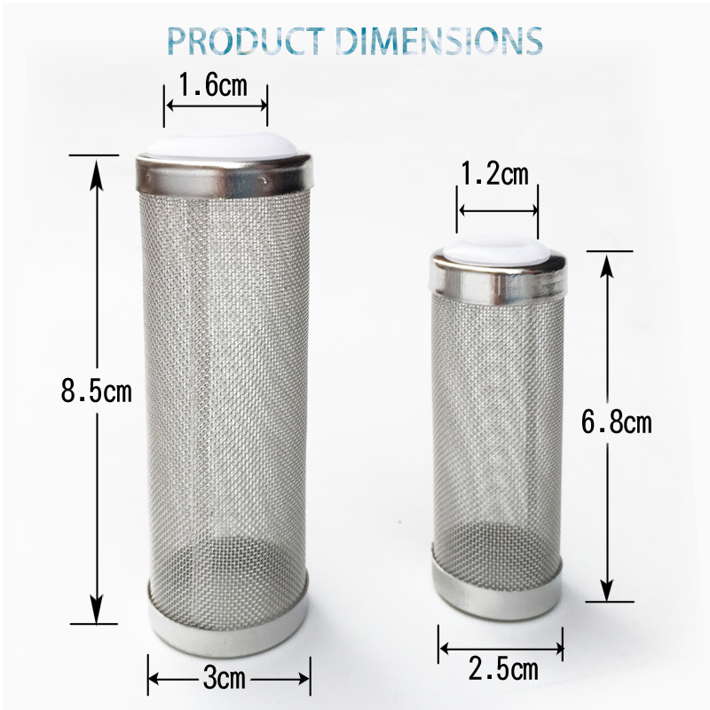 Fish Tank Filter Stainless Steel Inlet Case Mesh Shrimp Nets Special Cylinder Filters Inflow Inlet Protect Aquarium Accessories