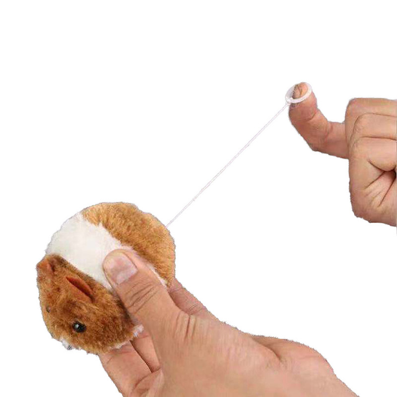 Funny Stuffed Toys For Cats Manual Pull Ring Mechanical Shaking Simulation Mouse Kitten Interactive Toy Mouse Pet Supplies Gifts