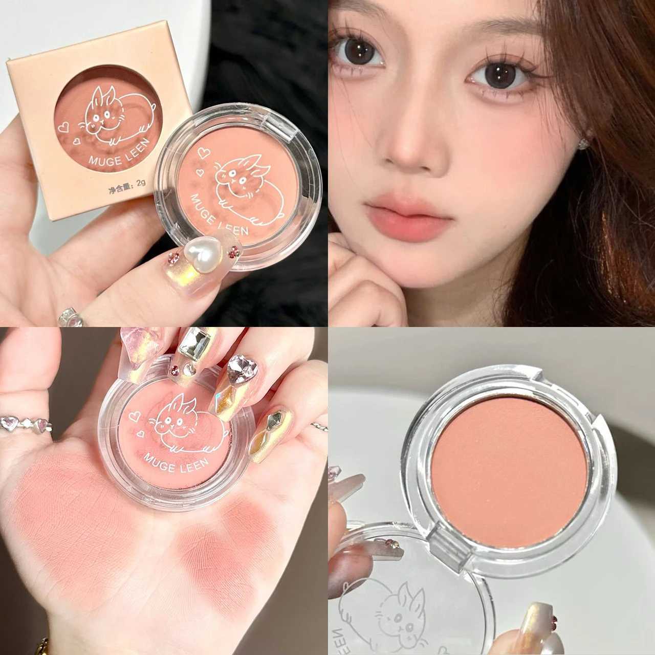 Orange Pink B Palette Long-lasting Natural Cheek Contour Tint Ber Powder Soft Face Makeup Matte Peach Pink Rouge ContourXJ241225