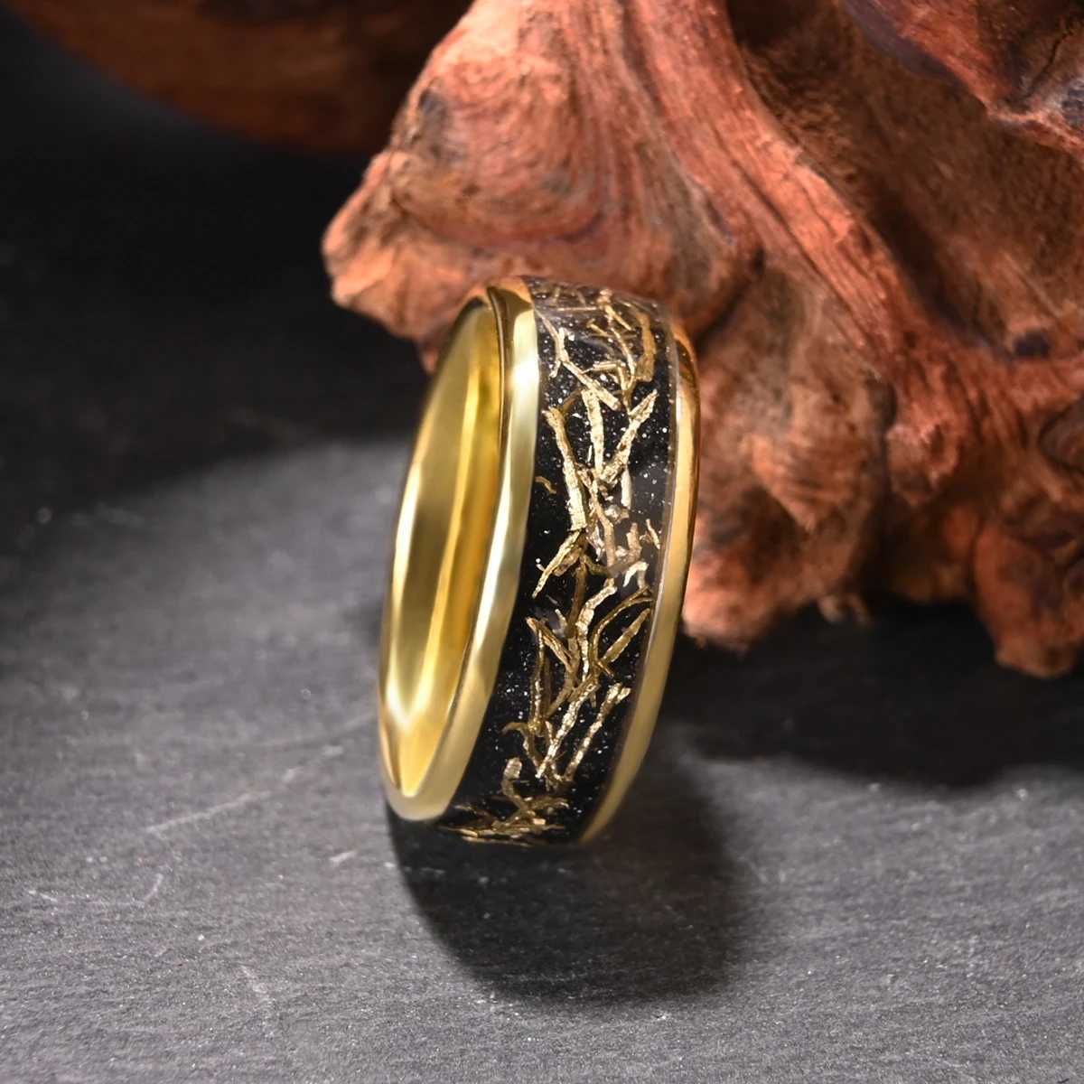 Tungsten Kai De ring mens 8mm classic luxury gold couple date engagement wedding ring suitable for party anniversary gift W241205