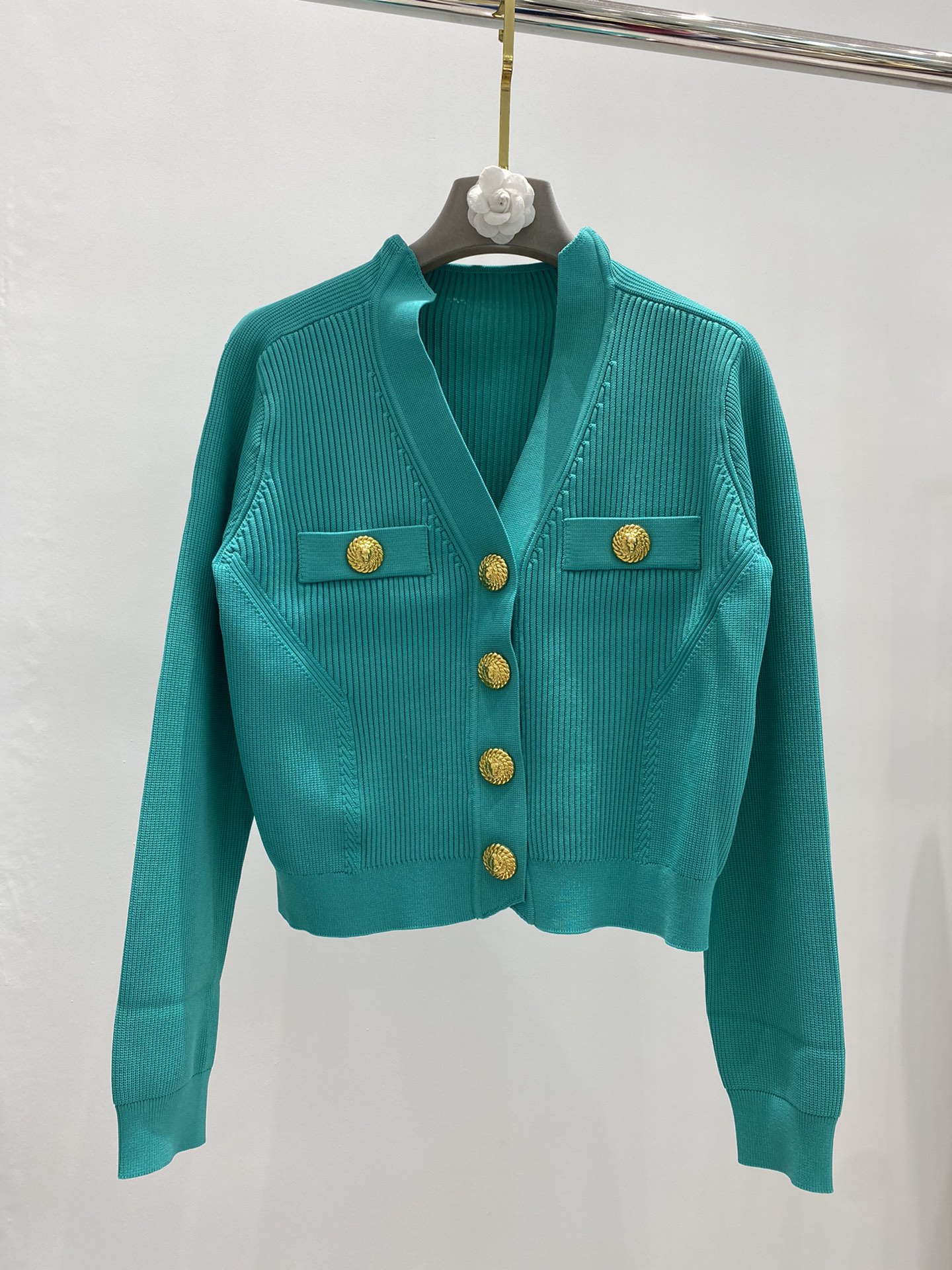 716 2024 Autumn Brand SAme Style Sweater Long Sleeve Green White Blue Black High Quality Dress Fashion Clothes High Quality Womens 153138