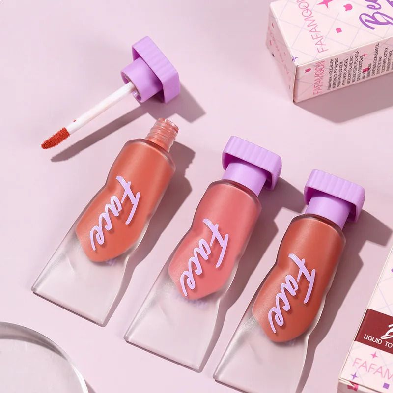 6 colors of red cream liquid blush mud swelling color blush moisturizing easy to color matte nude color 240719