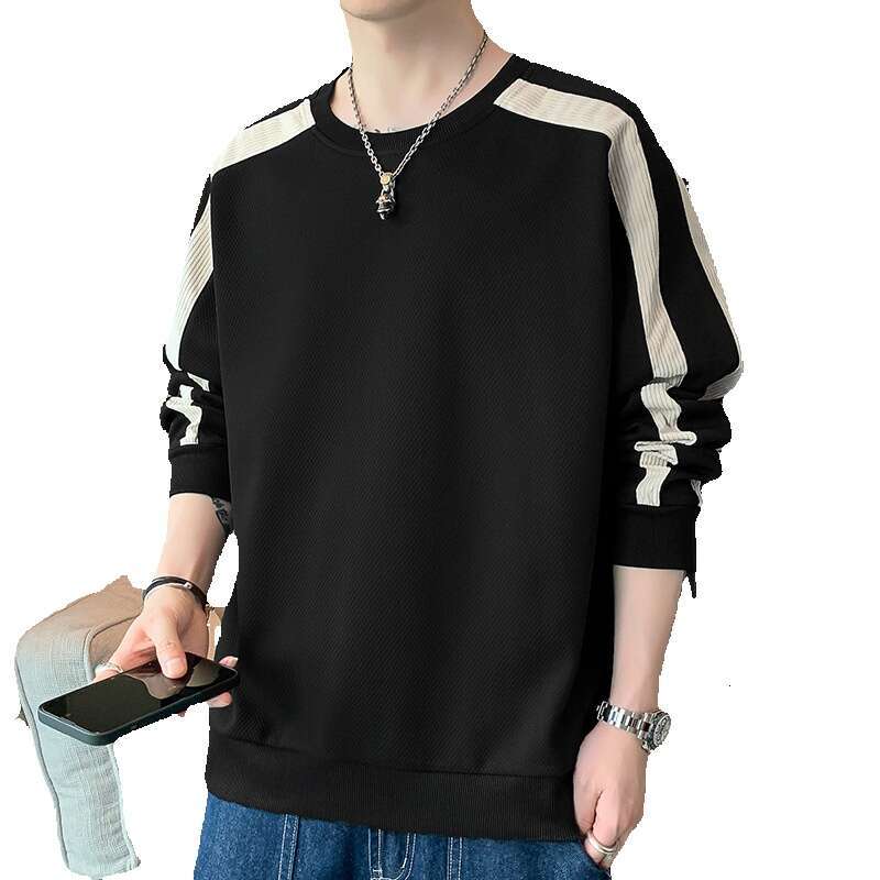 2024 Spring New Casual Fashion Versatile Youth Handsome Long Sleeve T-shirt Round Neck Men's Sweatshirt Y2k Hoodie Streetwear Mens Fashion Hoodie