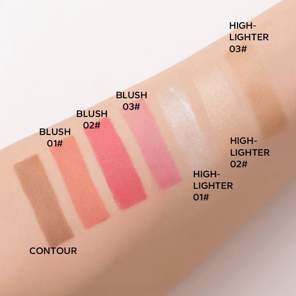Liquid Blush Waterproof Blush Stick Contouring Bronzer Long Lasting Highlight Lip Cheek Eye Face Makeup With Cushion Cosmetics 240719