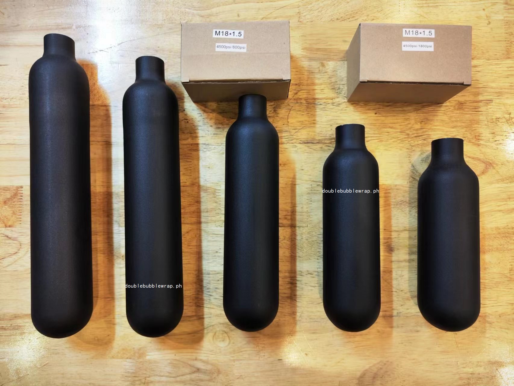 0.25L-0.5L Round Bottomed Aluminum Bottle M18*1.5 Thread Tank Bottle 4500 PSI Tank For Cylinder Diving