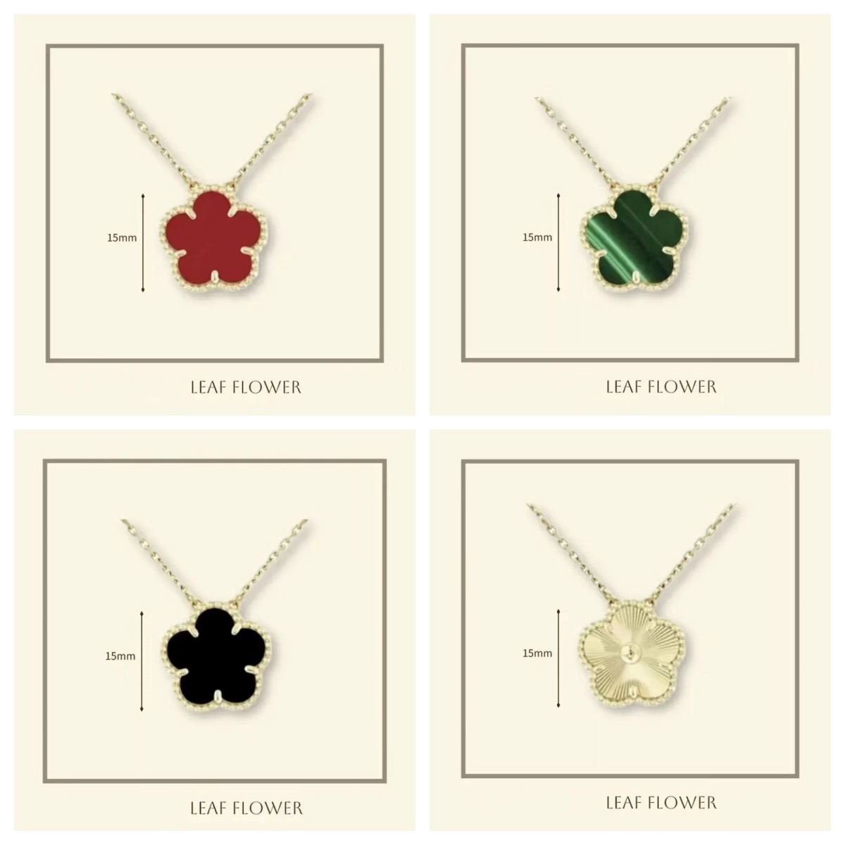 high-quality designer necklaces 15mm 18K Gold Plated Elegant design designer jewelry Various color options