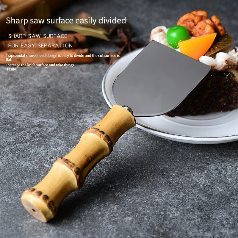 Bamboo Cheese Knives Set Cheese Cutlery Steel Stainless Cheese Slicer Cutter Mini KnifeButter KnifeSpatula ForK 240726