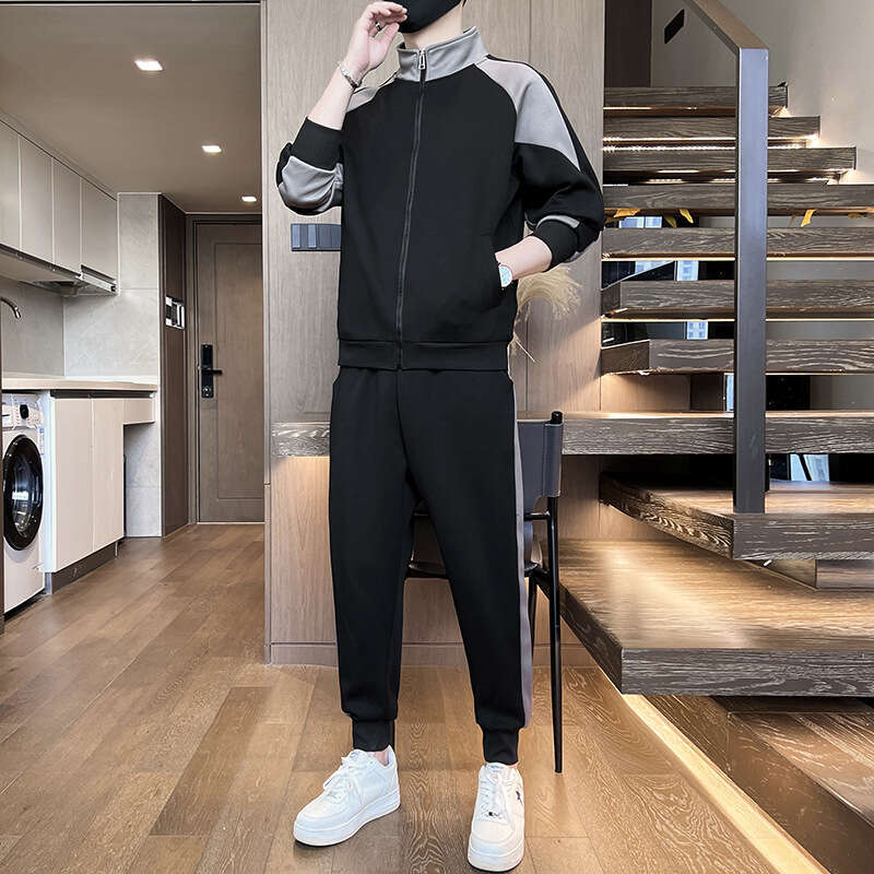 Sports Suit 2024 Spring New Cardigan Sweatshirt Fitness Running Casual and Womens Sports Suit Mens Clothing Hip-hop Style Overalls Pants Trousers Cart