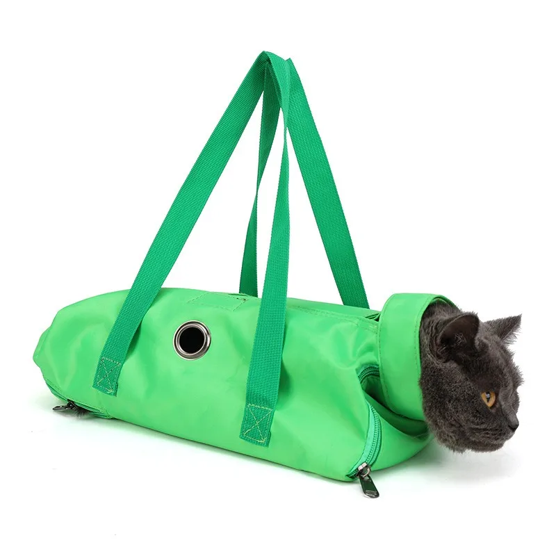 Pet Carrier Sling Bag Multi-Function Dog Cat Grooming Restraint Fixed Bags Anti-scratch Bathing Washing Trimming Nail Cat Bag