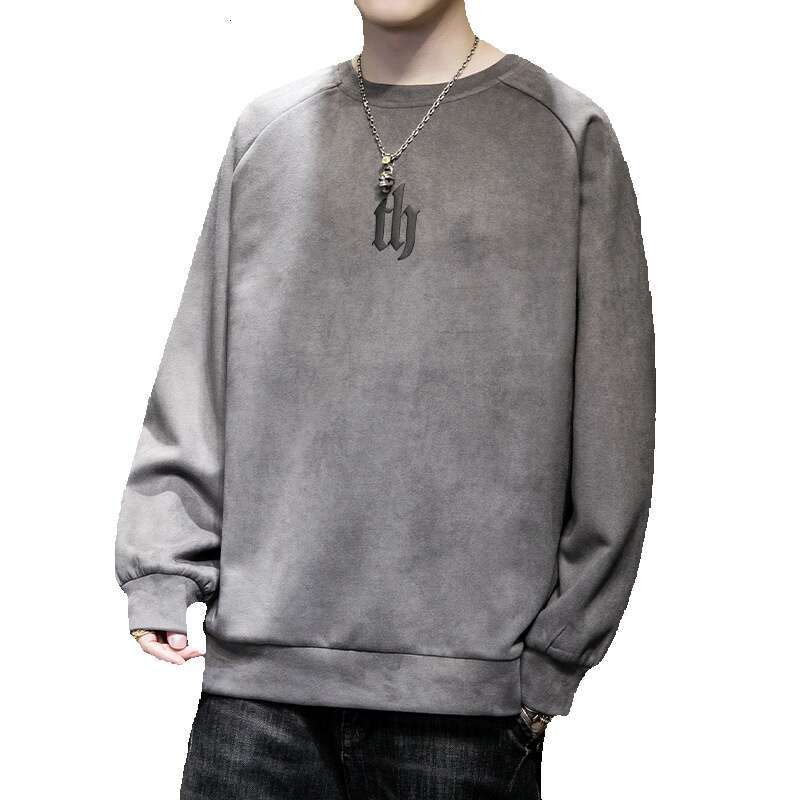 Suede Hoodie 2024 New Trendy Brand Loose Fit with Spring Base, Casual Top, Long Sleeved T-shirt for Men Polo Hoodie Hoodies Designer Women Zip Up Hood