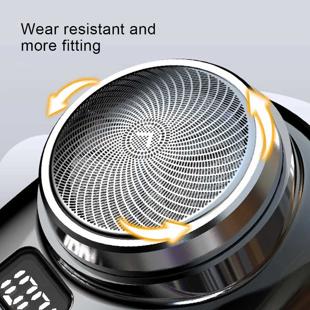 USB charging beard trimmer cordless travel pocket shaver pocket size electric shaver mens facial cleaning shaver W240802