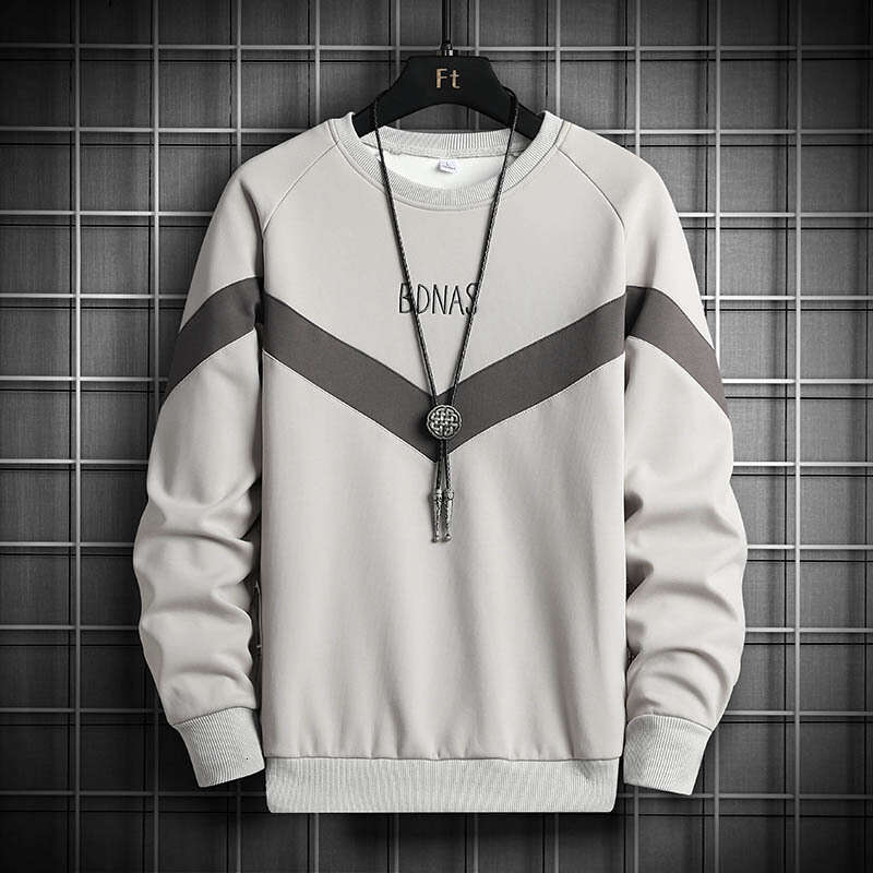 2024 Hoodie Spring New Round Neck Pullover Top Loose Base Shirt Men's Trendy Long Sleeved T-shirt Men Zipper Hoddies Designer Zip Hoodie Designer