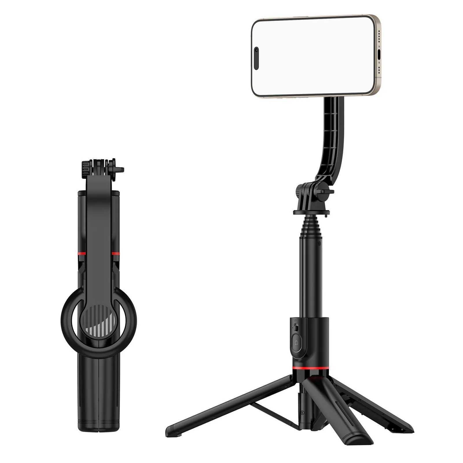 Magnetic Selfie Stick Tripod for Magsafe iPhone 15 14 13 12 Series Wireless Bluetooth Phone Tripod Stand for Travel LivestreamM240719