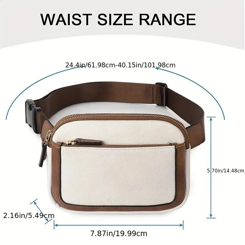 Waist for Women, PU hot Leather Crossbody Sling Bag with Adjustable Strap, Vegan Messenger Handbag