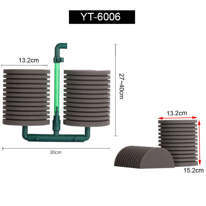 Large Size Bio Sponge Filter Aquarium Fish Tank Shrimp Pond Air Pump Biochemical Filtration Noiseless Foam aquarium accessories
