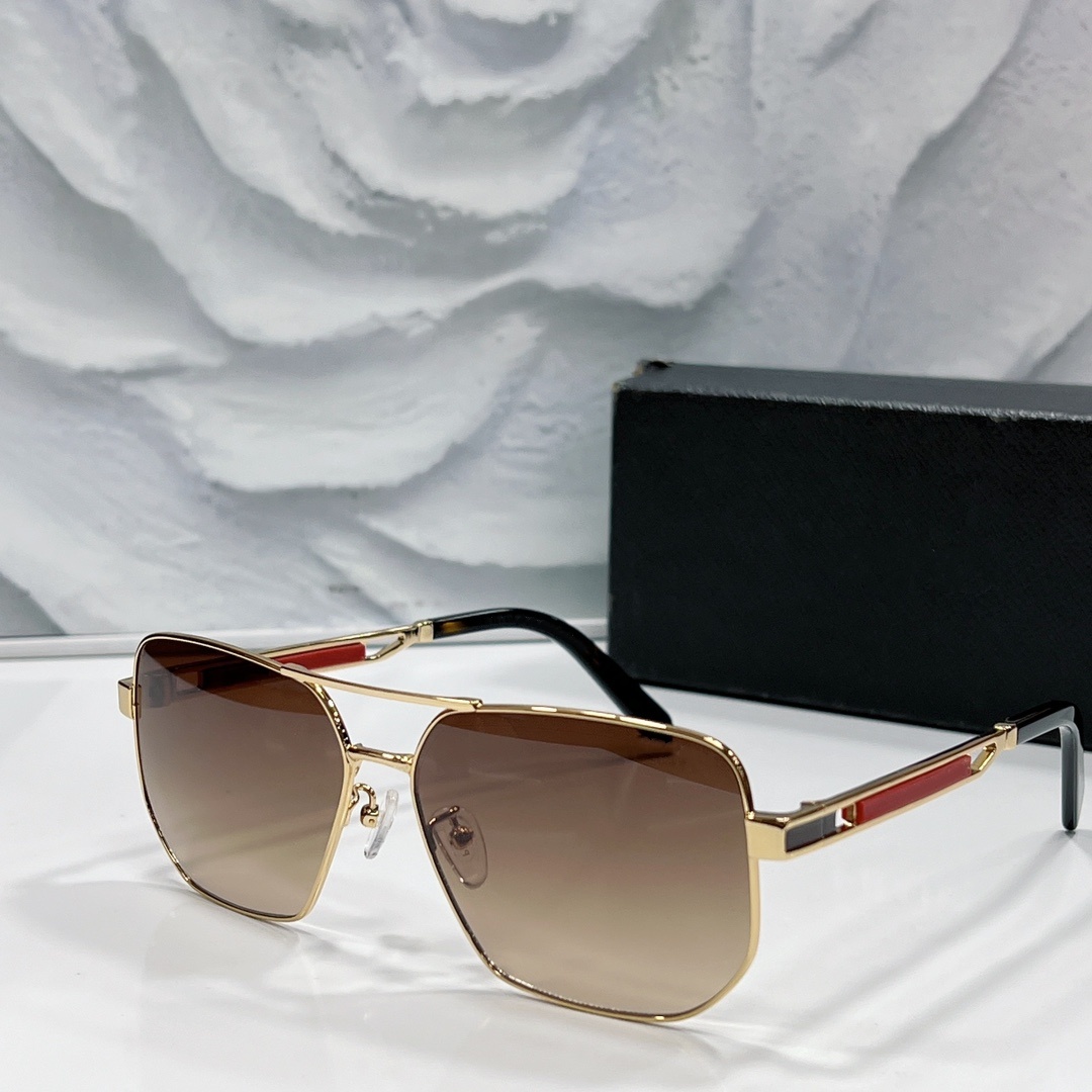 738940 SIZE 59-14-140 R51ZS Fashion Round Sunglasses Eyewear Sunglasses Designer Brand Black Metal Frame Dark Glass Lenses For Men Women Better Brown Cases