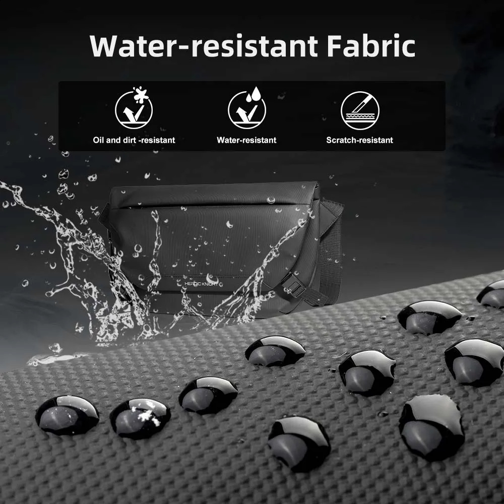 HK Water Repellent Messenger Bag Men Bags Casual Shoulder Crossbody Bags Fit 11 inch Ipad Fashion Outdoor Cycling Side Bag Male 240829