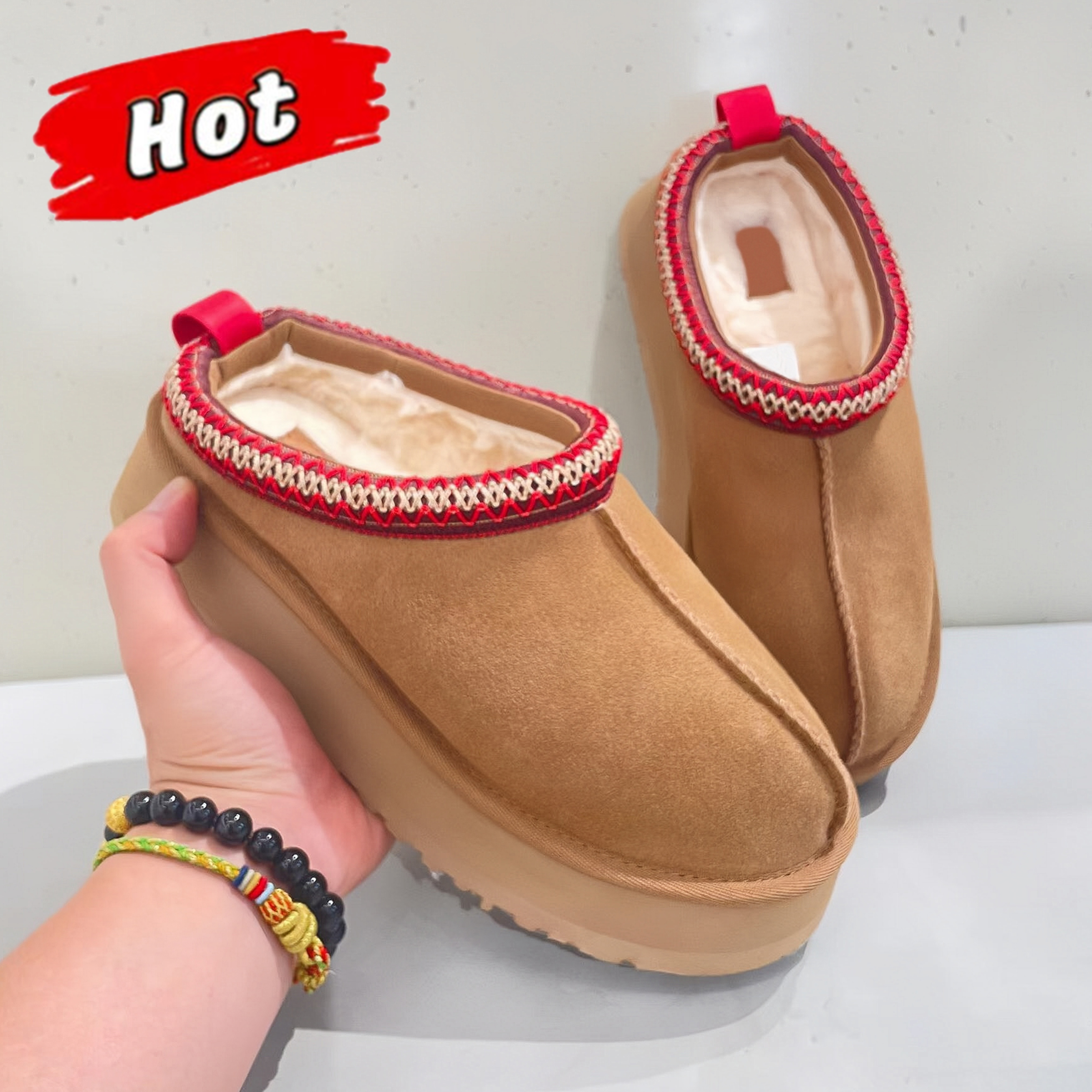 New Tasman Slippers mens Tazz Suede Shearling Fur slides Australia Classic ultra mini platform snow boots sheepskin mules sandals winter womens designer booties