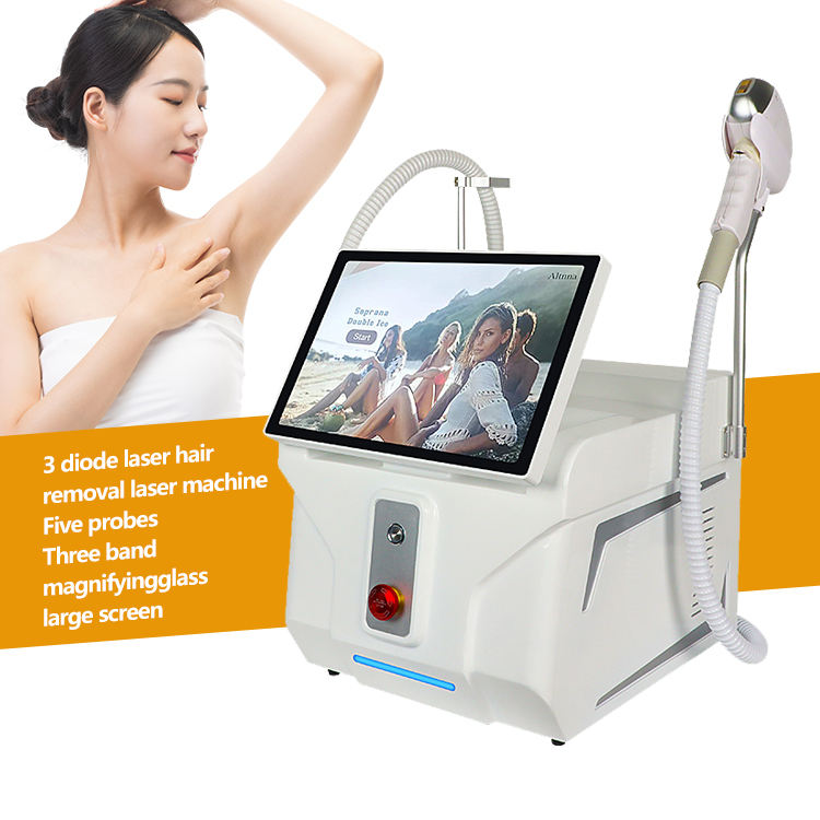 New 808 Diode + Pico Hair Removal Freezing Point System Painless Skin Rejuvenation Diode Laser + Nd Yag Picosecond Laser Tattoo Removal Anti-pigment M