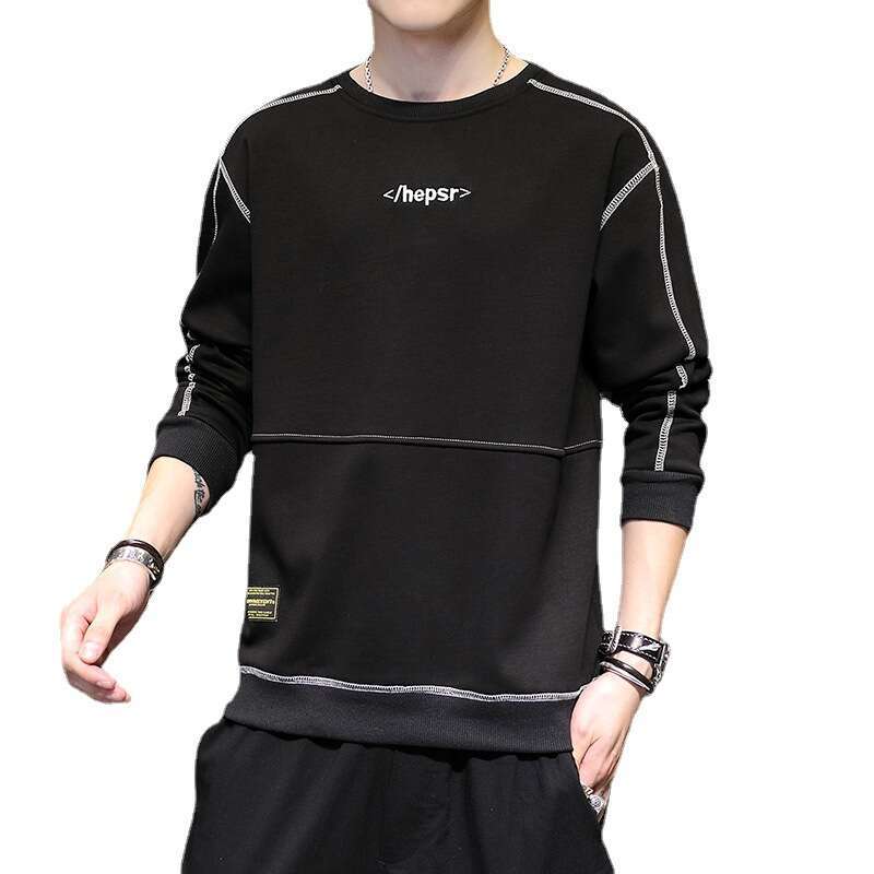 New Hoodie 2024 Spring Long Sleeved T-shirt Korean Version Ins Casual Pullover Base Top Men's Fashion Trend Y2k Hoodies for Men Jackets Hoodrich 