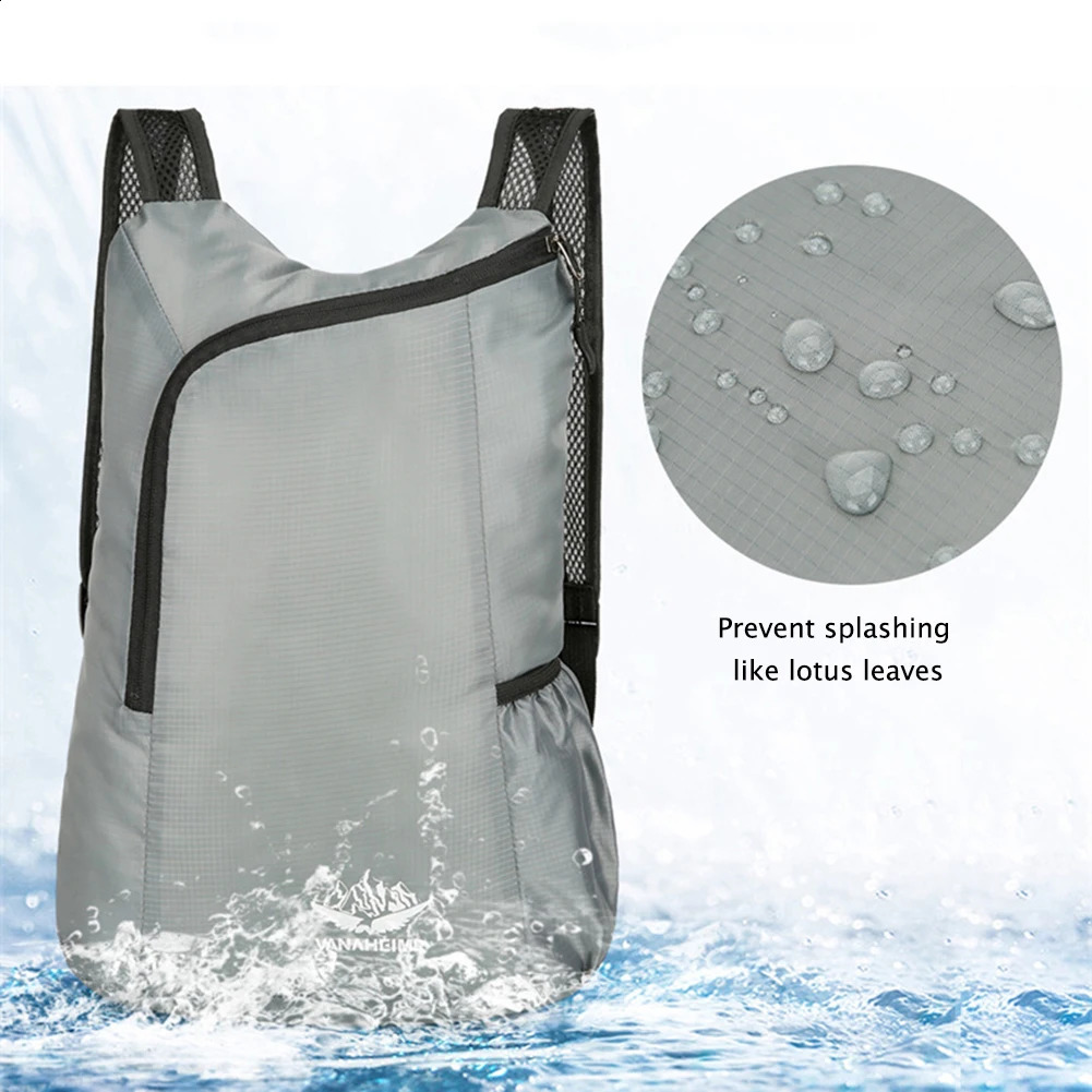 Outdoor Hiking Bag Lightweight Portable Backpack Waterproof Folding Ultralight Pack for Women Men Travelling Sports Daypack 240726