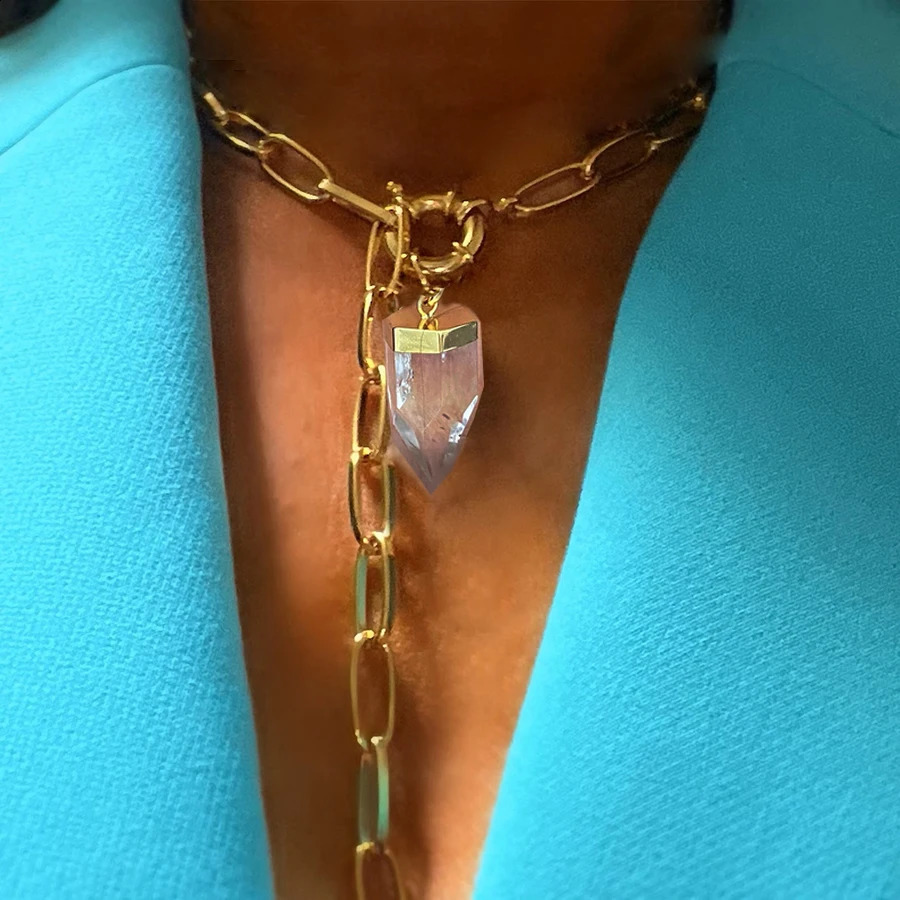 Creative Unique Chain Heart Necklace Fashion Pendant Neck Jewelry Handmade Female Vintage Beach Kolye Wholesale Statement 240723