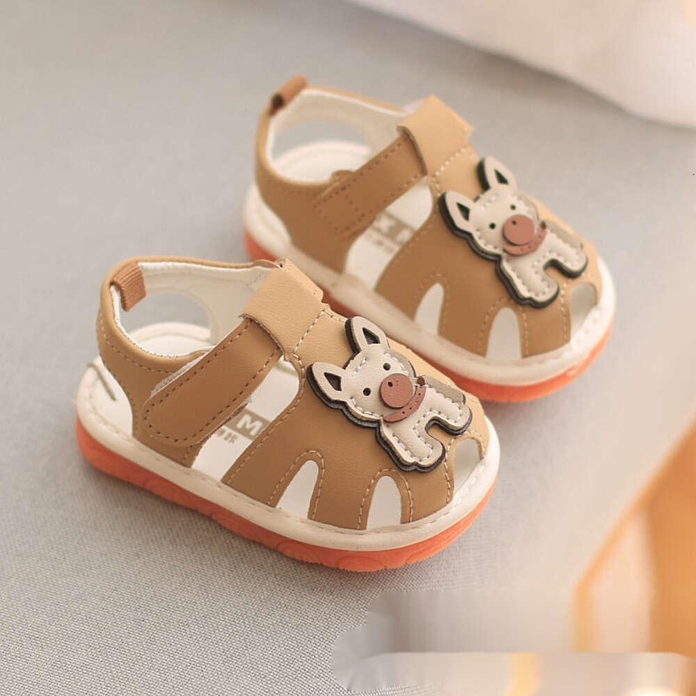 Summer Sandals, Baotou Baby Learning Walking Boys Girls, Baby's Name: Shoes, Cartoon Soft Sole, and Loud Children's Shoes F704-24