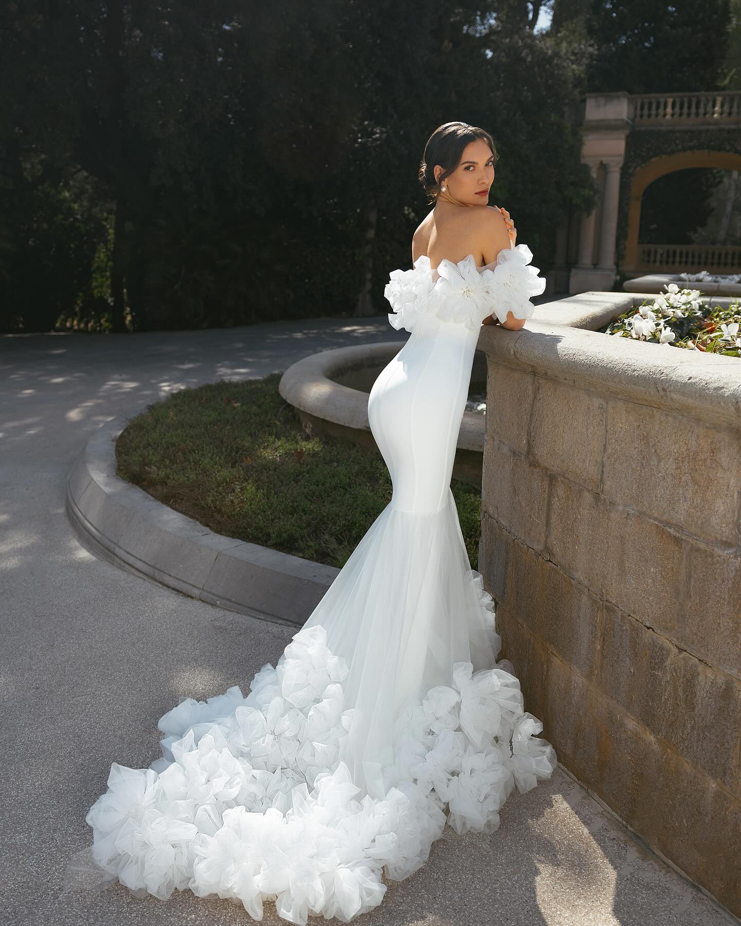 Elegant Mermaid Wedding Dresses Off The Shoulder Hand 3D wer Vestido De Noiva Custom Made Bridal Gowns