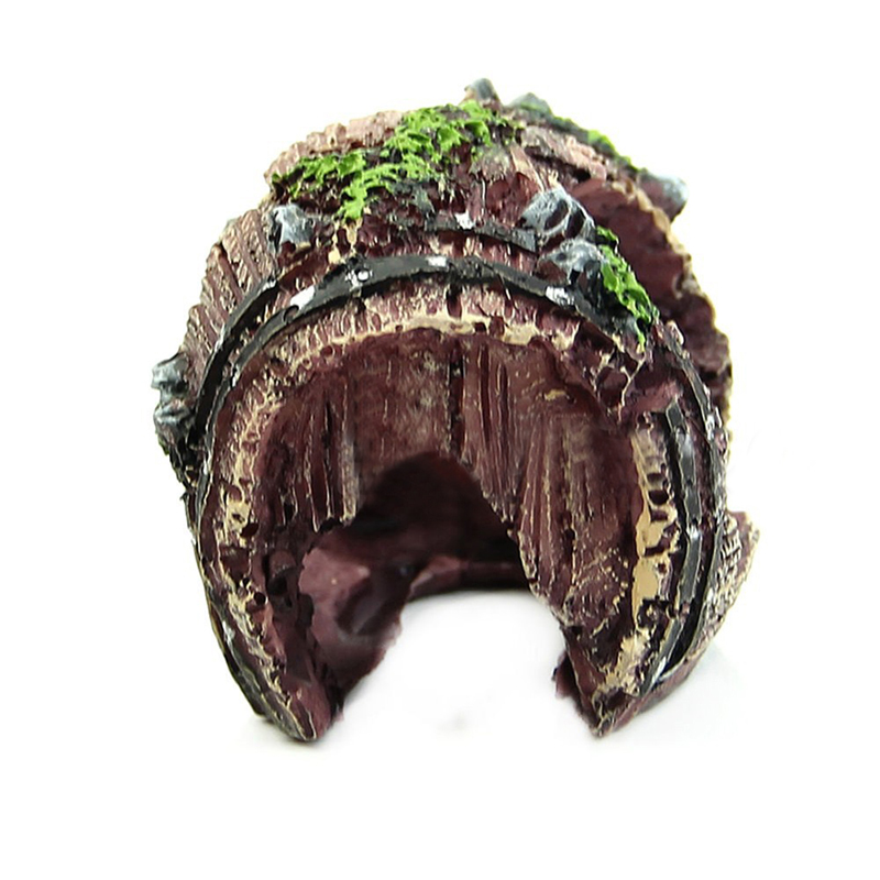Resin Aquarium Decorations Ornaments Artificial Barrel Cave Landscaping Fish Tanks Accessories Fish Tank Decoration Background